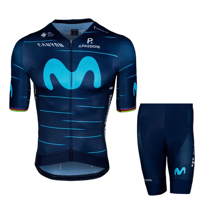 Team Movistar 2022 Fietskleding Fietsshirt Korte Mouw+Korte Fietsbroeken Bib World Champion 2022052928 Team Movistar 2022 Fietskleding Fietsshirt Korte Mouw+Korte Fietsbroeken Bib World Champion 2022052928