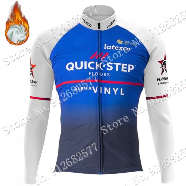 Winter Quick Step Alpha Vinyl 2022 Pro Team Fietsshirt Lange Mouw 202201055 Winter Quick Step Alpha Vinyl 2022 Pro Team Fietsshirt Lange Mouw 202201055