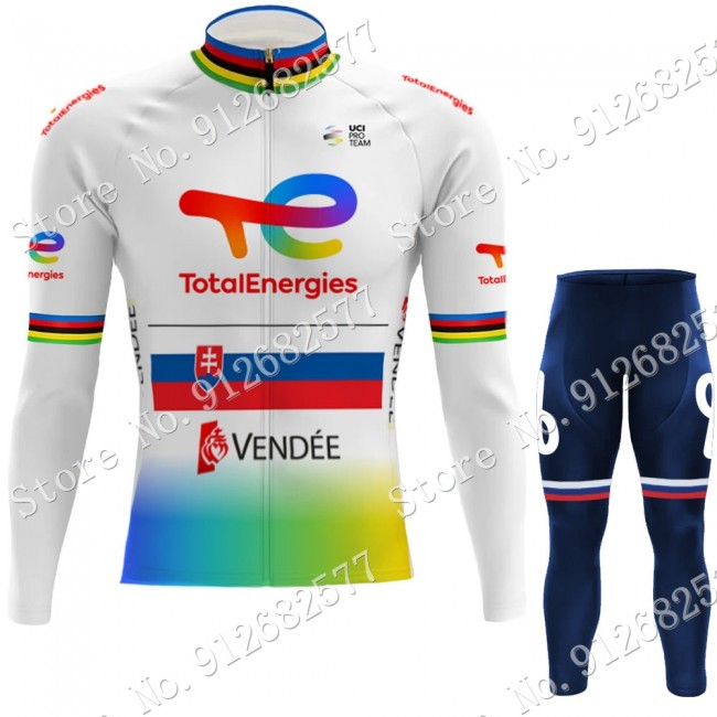 Total New Energies Slovenia champion 2022 Pro Team Fietskleding Fietsshirt Lange Mouw+Lange Fietsbroek Bib 202202126 Total New Energies Slovenia champion 2022 Pro Team Fietskleding Fietsshirt Lange Mouw+Lange Fietsbroek Bib 202202126