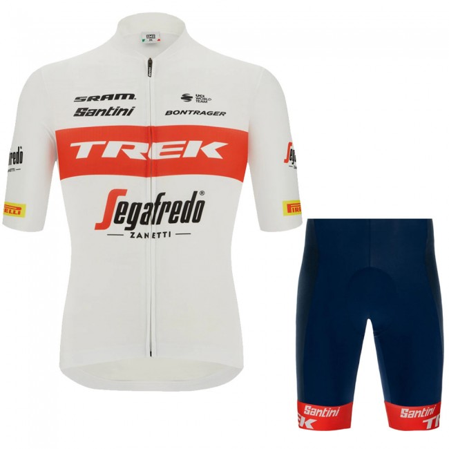 Team Trek Segafredo White Fietskleding Fietsshirt Korte Mouw+Korte Fietsbroeken Bib 202242 Team Trek Segafredo White Fietskleding Fietsshirt Korte Mouw+Korte Fietsbroeken Bib 202242