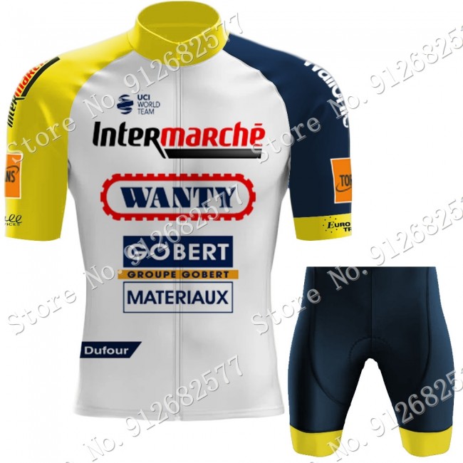 Team Wanty Gobert 2022 Fietskleding Fietsshirt Korte Mouw+Korte Fietsbroeken Yellow 202202180 Team Wanty Gobert 2022 Fietskleding Fietsshirt Korte Mouw+Korte Fietsbroeken Yellow 202202180