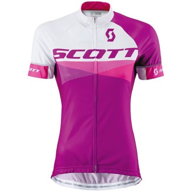 2015 Scott wit-Violet Dames Fietsshirt Korte Mouwen 3526 2015 Scott wit-Violet Dames Fietsshirt Korte Mouwen 3526