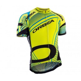 2015 Orbea fluo geel blauw Fietsshirt Korte Mouwen 2213 2015 Orbea fluo geel blauw Fietsshirt Korte Mouwen 2213