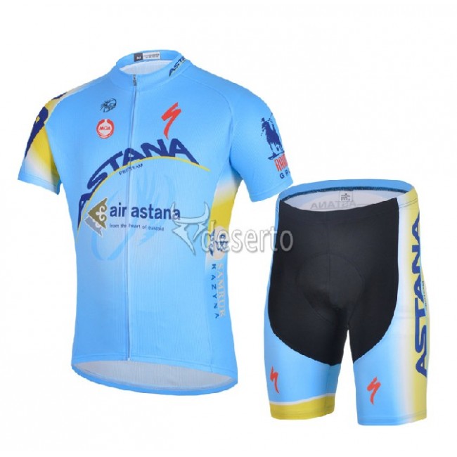 Astana Pro Team Fietskleding Fietsshirt Korte Mouwen+Fietsbroek Korte zeem 2014 808 Astana Pro Team Fietskleding Fietsshirt Korte Mouwen+Fietsbroek Korte zeem 2014 808