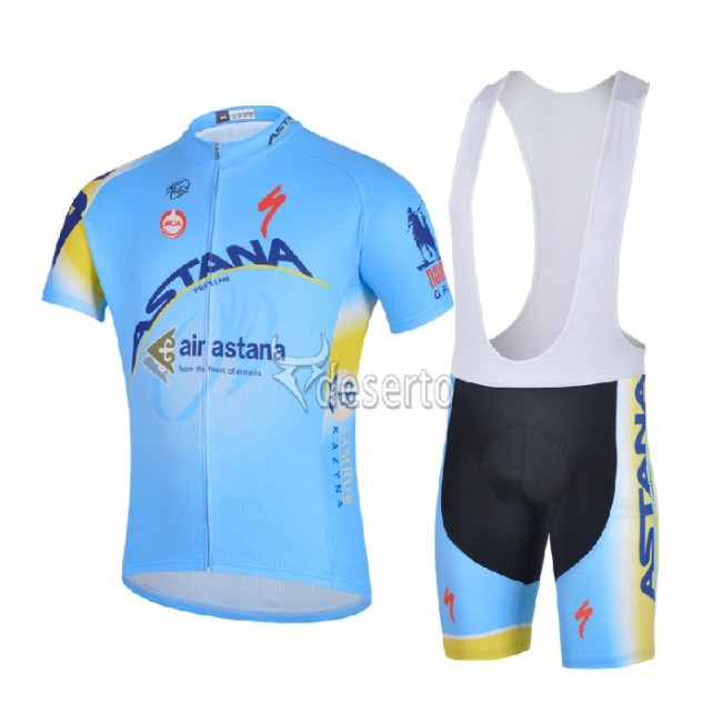 Astana Pro Team Fietspakken Fietsshirt Korte+Korte koersbroeken Bib 2014 812 Astana Pro Team Fietspakken Fietsshirt Korte+Korte koersbroeken Bib 2014 812