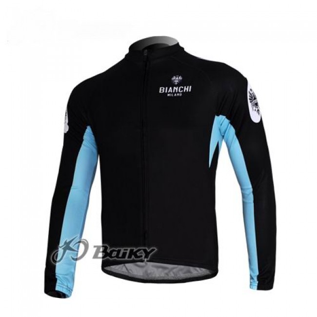 Bianchi Pro Team Fietsshirt lange mouw zwart blauw 15 Bianchi Pro Team Fietsshirt lange mouw zwart blauw 15
