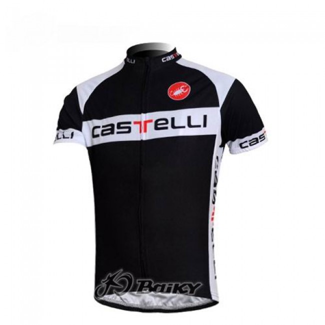 Castelli Pro Team Fietsshirt Korte mouw zwart wit 3885 Castelli Pro Team Fietsshirt Korte mouw zwart wit 3885