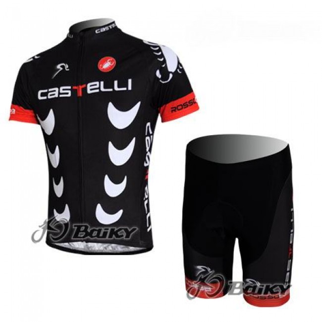 Castelli Pro Team Fietsshirt Korte mouw Korte fietsbroeken met zeem Kits zwart 4067 Castelli Pro Team Fietsshirt Korte mouw Korte fietsbroeken met zeem Kits zwart 4067