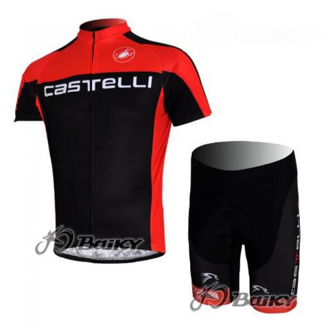 Castelli Pro Team Fietsshirt Korte mouw Korte fietsbroeken met zeem Kits rood 4064 Castelli Pro Team Fietsshirt Korte mouw Korte fietsbroeken met zeem Kits rood 4064