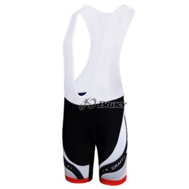 Craft Pro Team Korte fietsbroeken Bib met zeem zwart wit 110 Craft Pro Team Korte fietsbroeken Bib met zeem zwart wit 110