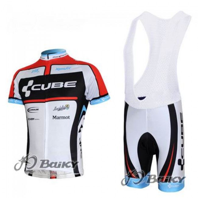 Cube Fintro Pro Team Fietsshirt Korte mouw Korte fietsbroeken Bib met zeem Kits wit rood 4231 Cube Fintro Pro Team Fietsshirt Korte mouw Korte fietsbroeken Bib met zeem Kits wit rood 4231