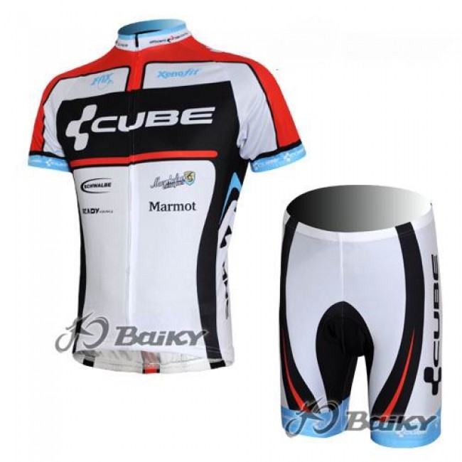Cube Fintro Pro Team Fietsshirt Korte mouw Korte fietsbroeken met zeem Kits wit rood 4065 Cube Fintro Pro Team Fietsshirt Korte mouw Korte fietsbroeken met zeem Kits wit rood 4065