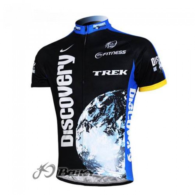 Discovery Channel Trek Pro Team Fietsshirt Korte mouw zwart blauw 137 Discovery Channel Trek Pro Team Fietsshirt Korte mouw zwart blauw 137