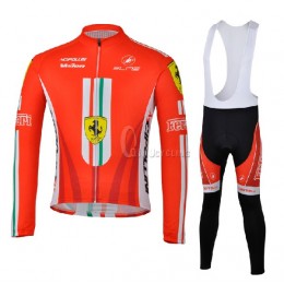 Ferrari Team Castelli Cipollini Fietskleding Fietsshirt Lange Mouwen+lange fietsbroeken Bib zeem 975 Ferrari Team Castelli Cipollini Fietskleding Fietsshirt Lange Mouwen+lange fietsbroeken Bib zeem 975