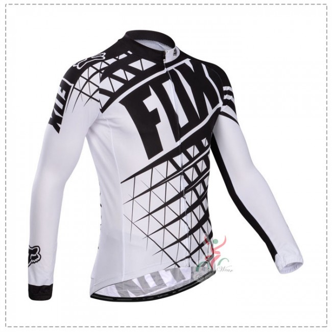 Fox 2014 Fietsshirt lange mouw Zwart Wit 1007 Fox 2014 Fietsshirt lange mouw Zwart Wit 1007
