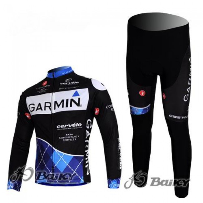 Garmin Cervelo Pro Team Fietspakken Fietsshirt lange mouw+lange fietsbroeken zwart 164 Garmin Cervelo Pro Team Fietspakken Fietsshirt lange mouw+lange fietsbroeken zwart 164