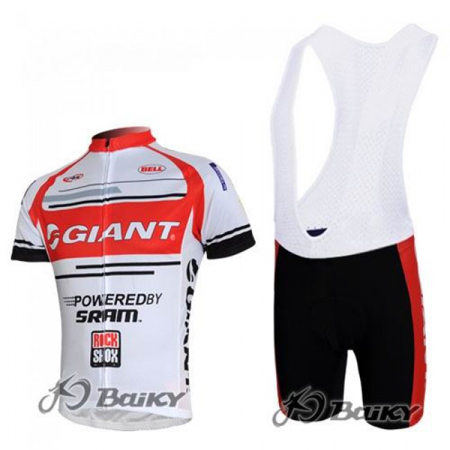 Giant Sram Pro Team Fietsshirt Korte mouw Korte fietsbroeken Bib met zeem Kits rood wit 224 Giant Sram Pro Team Fietsshirt Korte mouw Korte fietsbroeken Bib met zeem Kits rood wit 224