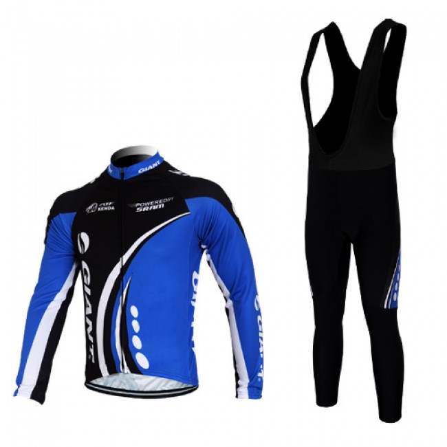 Giant kenda pro Fietskleding Fietsshirt Lange Mouwen+lange fietsbroeken Bib zeem zwart blauw 179 Giant kenda pro Fietskleding Fietsshirt Lange Mouwen+lange fietsbroeken Bib zeem zwart blauw 179
