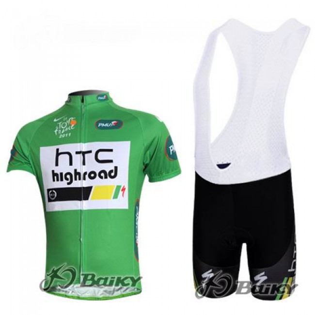 HTC-Highroad Pro Team Fietsshirt Korte mouw Korte fietsbroeken Bib met zeem Kits groen 589 HTC-Highroad Pro Team Fietsshirt Korte mouw Korte fietsbroeken Bib met zeem Kits groen 589