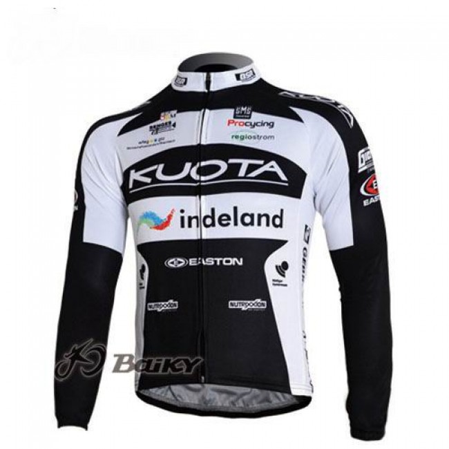 Kuota Indeland Pro Team Fietsshirt lange mouw zwart wit 4478 Kuota Indeland Pro Team Fietsshirt lange mouw zwart wit 4478
