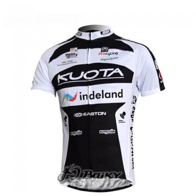 Kuota Indeland Pro Team Fietsshirt Korte mouw zwart wit 3906 Kuota Indeland Pro Team Fietsshirt Korte mouw zwart wit 3906