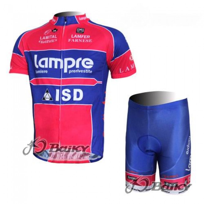 Lampre ISD Pro Team Fietsshirt Korte mouw Korte fietsbroeken met zeem Kits blauw roze 4095 Lampre ISD Pro Team Fietsshirt Korte mouw Korte fietsbroeken met zeem Kits blauw roze 4095