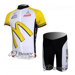 McDonald Legea Pro Team Fietspakken Fietsshirt Korte+Korte fietsbroeken zeem wit geel 4107 McDonald Legea Pro Team Fietspakken Fietsshirt Korte+Korte fietsbroeken zeem wit geel 4107