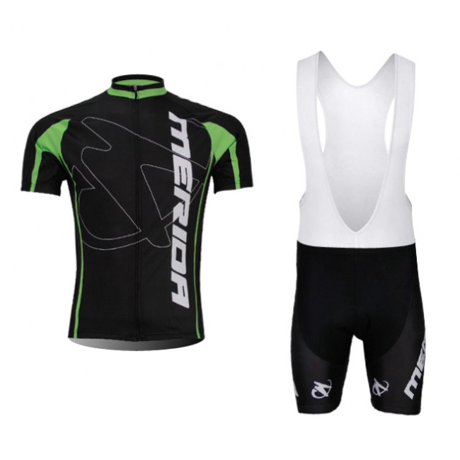 Merida 2014 Fietspakken Fietsshirt Korte+Korte koersbroeken Bib Black groen wit 1100 Merida 2014 Fietspakken Fietsshirt Korte+Korte koersbroeken Bib Black groen wit 1100