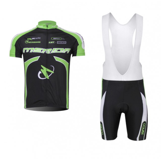 Merida 2014 Fietspakken Fietsshirt Korte+Korte koersbroeken Bib Black groen 1099 Merida 2014 Fietspakken Fietsshirt Korte+Korte koersbroeken Bib Black groen 1099