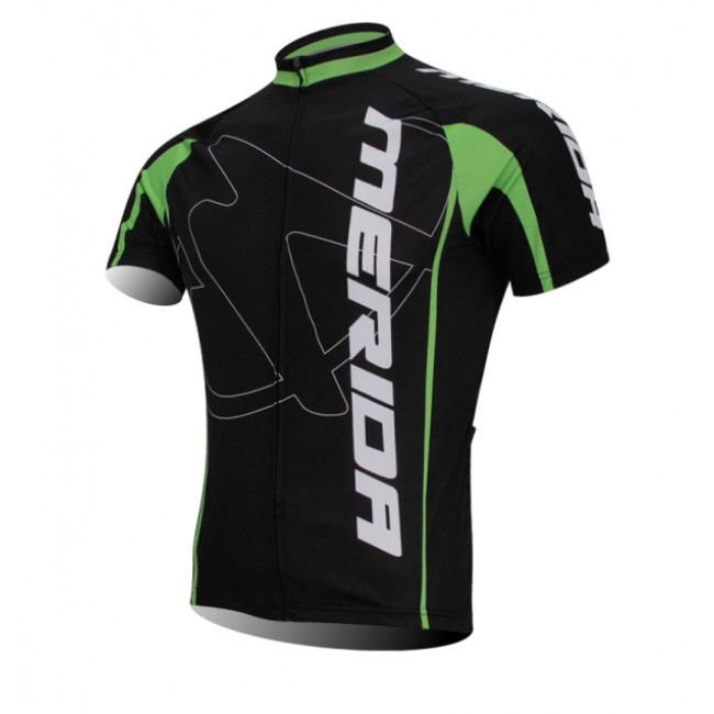 Merida 2014 Fietsshirt Korte mouw Black groen wit 1113 Merida 2014 Fietsshirt Korte mouw Black groen wit 1113