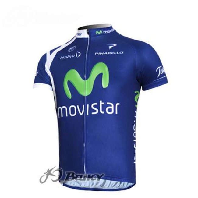 Movistar Team Fietsshirt Korte mouw blauw 372 Movistar Team Fietsshirt Korte mouw blauw 372
