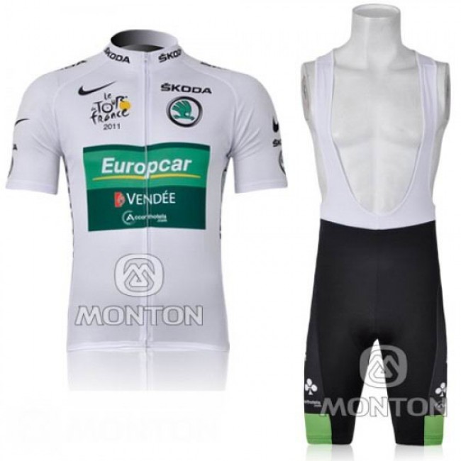 Europcar Pro Team Vendee Fietspakken Fietsshirt Korte+Korte koersbroeken Bib wit 142 Europcar Pro Team Vendee Fietspakken Fietsshirt Korte+Korte koersbroeken Bib wit 142