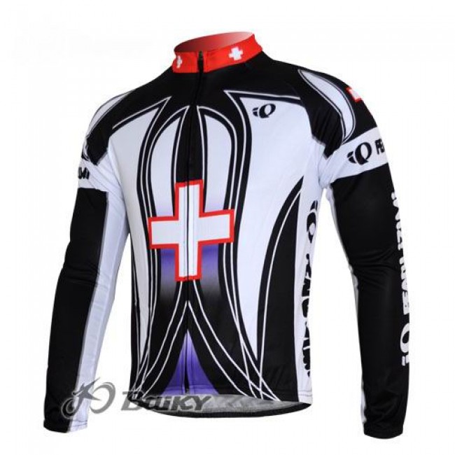 Pearl Izumi Pro Team Fietsshirt lange mouw wit zwart rood 4503 Pearl Izumi Pro Team Fietsshirt lange mouw wit zwart rood 4503