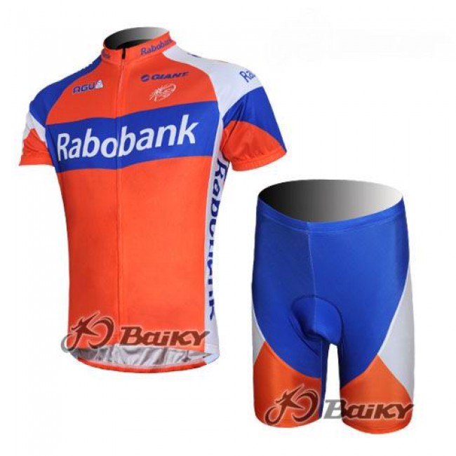 Rabobank Pro Team Fietskleding Fietsshirt Korte Mouwen+Fietsbroek Korte zeem roze blauw 486 Rabobank Pro Team Fietskleding Fietsshirt Korte Mouwen+Fietsbroek Korte zeem roze blauw 486