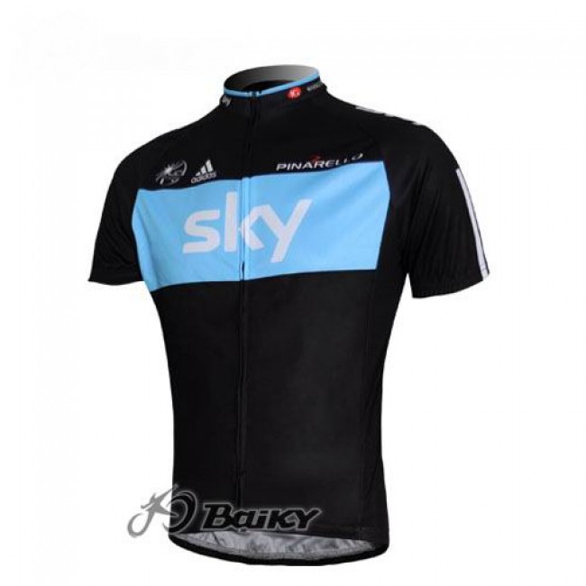 SKY Pro Team Fietsshirt Korte mouw zwart blauw 3947 SKY Pro Team Fietsshirt Korte mouw zwart blauw 3947