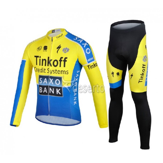 Saxo Bank Tinkoff 2014 Fietspakken Fietsshirt lange mouw+lange fietsbroeken 1315 Saxo Bank Tinkoff 2014 Fietspakken Fietsshirt lange mouw+lange fietsbroeken 1315