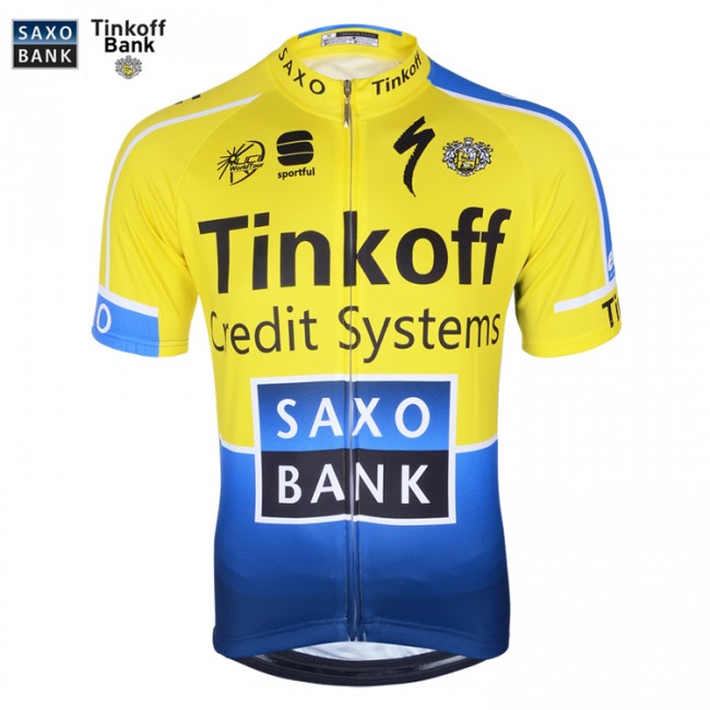 Saxo Bank Tinkoff 2014 Fietsshirt Korte mouw 1314 Saxo Bank Tinkoff 2014 Fietsshirt Korte mouw 1314
