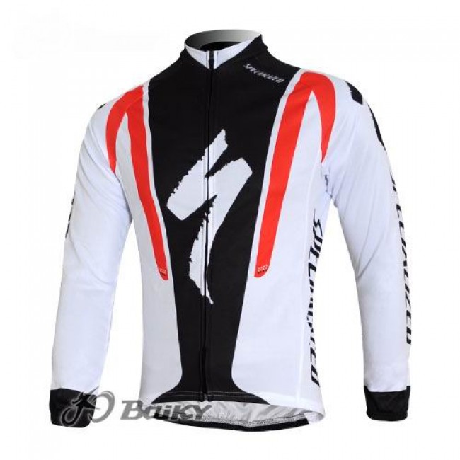 Specialized Pro Team S-Works Fietsshirt lange mouw wit zwart rood 560 Specialized Pro Team S-Works Fietsshirt lange mouw wit zwart rood 560