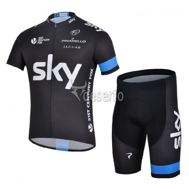 Team Sky 2014 Fietskleding Fietsshirt Korte Mouwen+Fietsbroek Korte zeem 1338 Team Sky 2014 Fietskleding Fietsshirt Korte Mouwen+Fietsbroek Korte zeem 1338