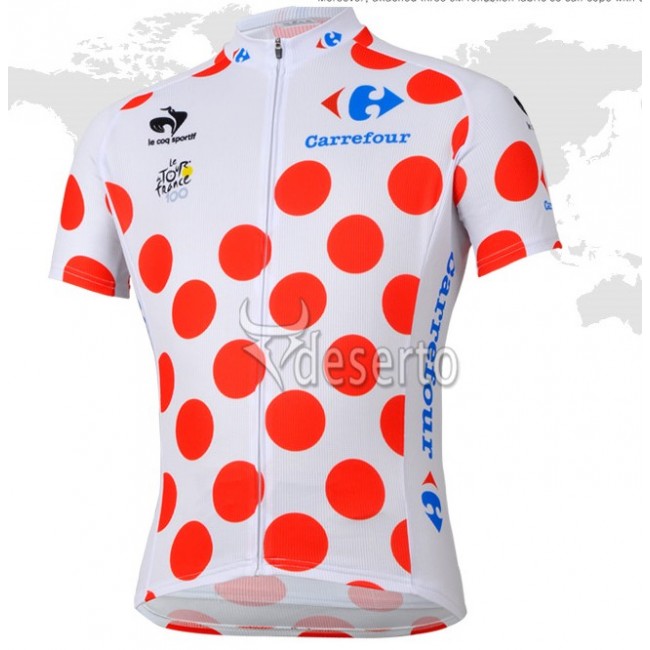 Tour de France le coq sportif Bolletjestrui Fietsshirt Korte mouw 1372 Tour de France le coq sportif Bolletjestrui Fietsshirt Korte mouw 1372