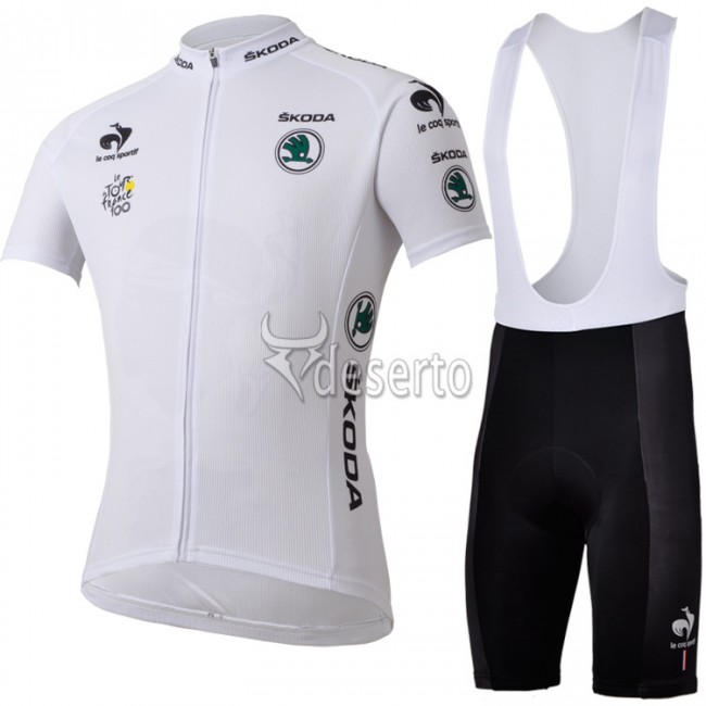 Tour de France Witte trui Fietspakken Fietsshirt Korte+Korte koersbroeken Bib 1363 Tour de France Witte trui Fietspakken Fietsshirt Korte+Korte koersbroeken Bib 1363
