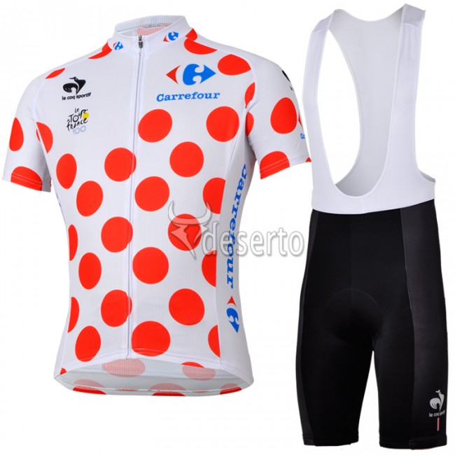 Tour de France Bolletjestrui Fietspakken Fietsshirt Korte+Korte koersbroeken Bib 1360 Tour de France Bolletjestrui Fietspakken Fietsshirt Korte+Korte koersbroeken Bib 1360