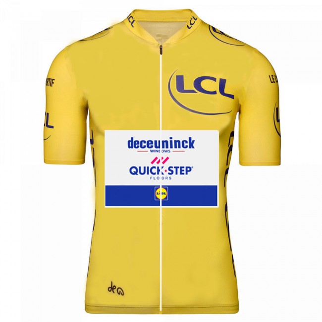 DECEUNINCK QUICK-STEP 2020 Tour De France geel Fietskleding Fietsshirt Korte Mouw 2025 DECEUNINCK QUICK-STEP 2020 Tour De France geel Fietskleding Fietsshirt Korte Mouw 2025