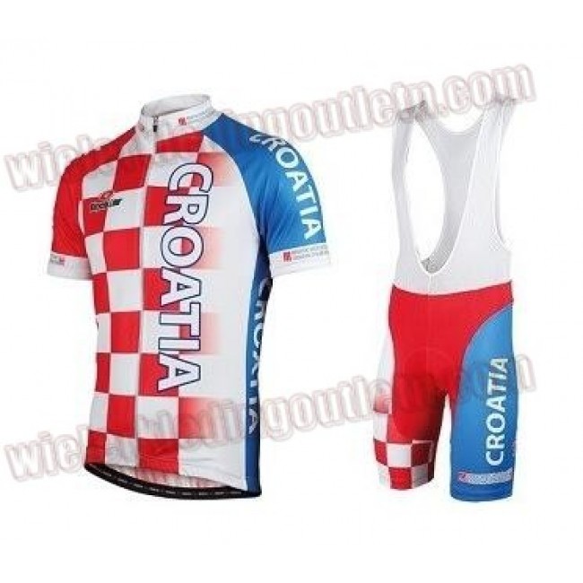 Croacia Fietskleding Set wielershirt korte mouwen+koersbroek kort Bib 33nl10191 Croacia Fietskleding Set wielershirt korte mouwen+koersbroek kort Bib 33nl10191