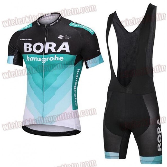 2018 Bora Hansgrohe Fietskleding Set wielershirt korte mouwen+koersbroek kort Bib 33nl10051 2018 Bora Hansgrohe Fietskleding Set wielershirt korte mouwen+koersbroek kort Bib 33nl10051