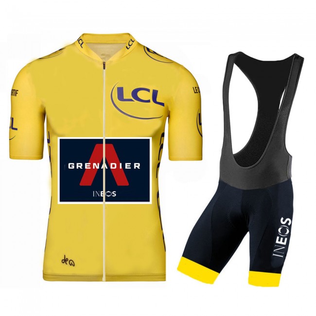 Ineos Grenadier 2020 Tour De France geel Fietskleding Fietsshirt Korte Mouw+Korte Fietsbroeken 2052 Ineos Grenadier 2020 Tour De France geel Fietskleding Fietsshirt Korte Mouw+Korte Fietsbroeken 2052