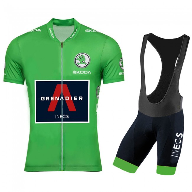 Ineos Grenadier 2020 Tour De France groen Fietskleding Wielershirt Korte Mouw+Korte Fietsbroeken Bib 2036 Ineos Grenadier 2020 Tour De France groen Fietskleding Wielershirt Korte Mouw+Korte Fietsbroeken Bib 2036
