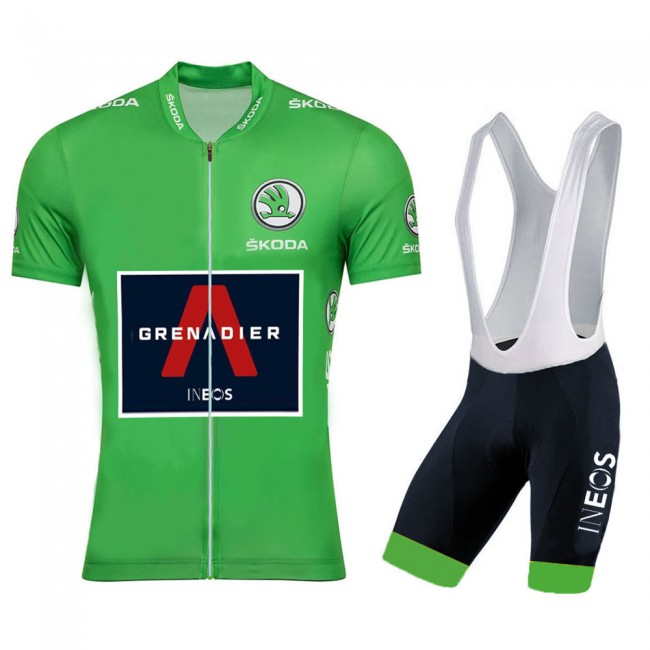 Ineos Grenadier 2020 Tour De France groen Fietskleding Fietsshirt Korte Mouw+Korte Fietsbroeken Bib 2037 Ineos Grenadier 2020 Tour De France groen Fietskleding Fietsshirt Korte Mouw+Korte Fietsbroeken Bib 2037