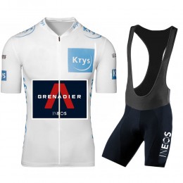 Ineos Grenadier 2020 Tour De France wit Fietskleding Fietsshirt Korte Mouw+Korte Fietsbroeken Bib 2044 Ineos Grenadier 2020 Tour De France wit Fietskleding Fietsshirt Korte Mouw+Korte Fietsbroeken Bib 2044