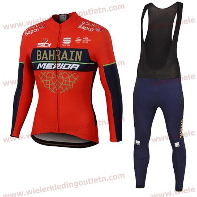 Bahrain Merida 2018 Wielerkleding Set Wielershirts lange mouw+fietsbroek lang met zeem nl18a064 Bahrain Merida 2018 Wielerkleding Set Wielershirts lange mouw+fietsbroek lang met zeem nl18a064